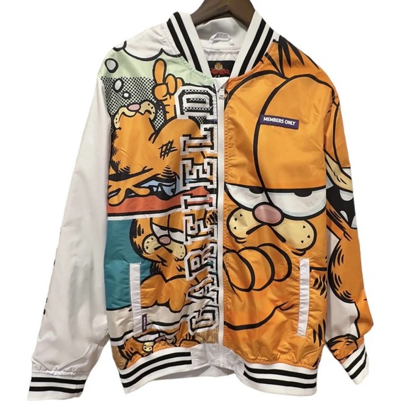 Members Only Other - Garfield x Members Only Windbreaker Full Zip Pockets Jacket Size L